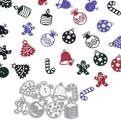 8pcs Christmas Frame Card Cutting Dies Stencils For DIY Scrapbooking Decorative Embossing Handcraft Die Cutting Template