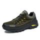 Men's Sneakers Sporty Look Plus Size Trekking Shoes Hiking Outdoor Daily Synthetics Breathable Lace-up Brown Army Green Grey Color Block Summer