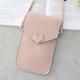 Women's Mini Retro Crossbody Cell Phone Purse Earphones Headset Cute Bag With Card Holder Solid Color