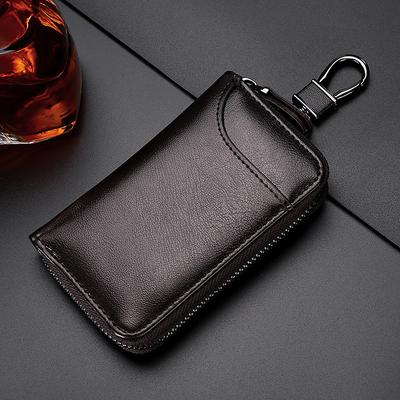 Genuine Leather KeyChain Unisex Key Bag Multifunction Organizer Wallet Holder Smart Housekeeper Car Small Key Case Keys Pouch