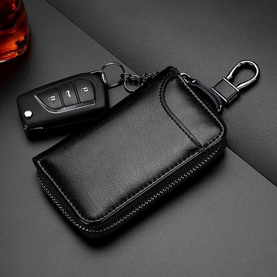 Genuine Leather KeyChain Unisex Key Bag Multifunction Organizer Wallet Holder Smart Housekeeper Car Small Key Case Keys Pouch
