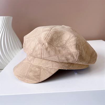 Women Simplicity Fashion Solid Color Outdoor Beret Caps Girls Autumn Winer Hats Octagonal Newsboy Hat