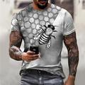 Men's Plus Size Shirt Big and Tall Graphic Crew Neck Print Short Sleeve Summer Designer Casual Big and Tall Daily Holiday Tops