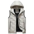 Men's Windbreaker Quilted Puffer Vest Quilted Full Zip Sleeveless Outerwear Casual Athleisure Winter Thermal Warm Windproof Fitness Gym Workout Running Sportswear Activewear Solid Colored Green Khaki