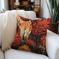 Art Forest Double Side Pillow Cover 1PC Soft Decorative Square Cushion Case Pillowcase for Bedroom Livingroom Sofa Couch Chair
