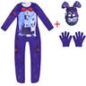 Inspired by FNAF Five Nights at Freddy's Glamrock Freddy Video Game Cosplay Costumes Cosplay Suits Print Long Sleeve Leotard / Onesie Gloves Mask Costumes