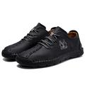 Men's Oxford Handmade Shoes Comfortable Shoes Large Size Casual Outdoor Daily PU Breathable Black Gold Blue Summer Spring