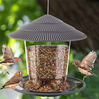 Bird Feeder Waterproof Gazebo Hanging Bird Feeders Outdoor Container with Hang Rope Feeding House Type Bird Feeder Aves Decor Garden Decor