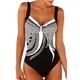 Women's One Piece Swimsuit Backless Vintage Bodysuit Bathing Suit Swimwear White Yellow Breathable Quick Dry Lightweight Swimming Surfing Beach Summer Spring