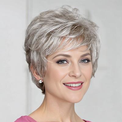 Classic Short Wig with Enviable Volume and Textured Layers / Multi-Tonal Shades of Blonde