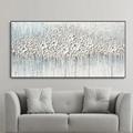 Large Hand painted White Flower Painting on Canvas White Flower Art Handmade Texture Painting Palette Knife Flower Painting Living Room Wall Art Floral Art Wall Decor No Frame