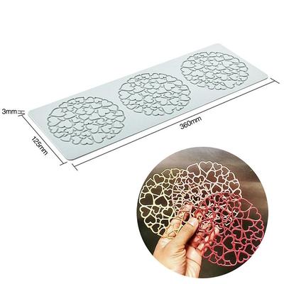 Long Strip Love Bubble Fondant Lace Pad Diy Baking Decoration Molecular Cooking Printing Mold