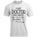 Mens Graphic Shirt Letter Black Light Grey Dark Blue Tee Cotton Blend Sports Classic Short Sleeve Comfortable Outdoor Unanswerable T-Shirt Birthday Wise Doctor Once Wrote