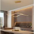 100/120 cm LED Pendant Light Wave Design Line Design Black Gold Metal Artistic Style Modern Style Office, Shops Stylish Painted Finishes Artistic LED 110-120V 220-240V