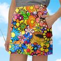 Women's Golf Skirt Skort Floral Sun Protection Ladies Golf Attire