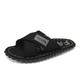 Men's Slippers Flip-Flops Slippers Fashion Sandals Flip-Flops Beach Slippers Casual Beach Daily Canvas Breathable Loafer Black Khaki Gray Summer Spring
