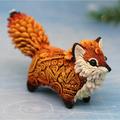 Cute Little Fox Resin Crafts Living Room Courtyard Garden Desk Decoration