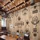 Cool Wallpapers Wall Mural Vintage Wallpaper Wall Sticker Covering Print Peel and Stick Removable Coffee Cafe Graffiti Canvas Home Décor