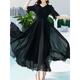 Women's Maxi long Dress Black Dress Casual Dress Chiffon Dress Pure Color Fashion Streetwear Outdoor Daily Holiday Ruched Half Sleeve V Neck Dress Regular Fit Black White Wine Summer Spring M L XL
