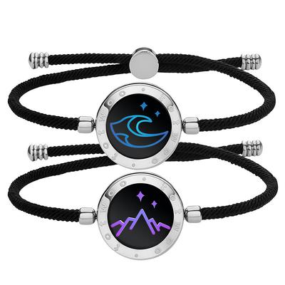TOTWOO One Pair of Couple Bracelets for man and woman Long Distance Contacts with Light upVibrate Realtionship Gifts Smart Bracelets Bluetooth Connecting Jewelry