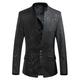 Men's Casual Blazer Regular Slim Fit Graphic Single Breasted Three-buttons Black White Burgundy No All Seasons Cotton Polyester Cotton Blend 2024