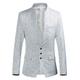 Men's Casual Blazer Regular Slim Fit Graphic Single Breasted Three-buttons Black White Burgundy No All Seasons Cotton Polyester Cotton Blend 2024