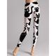 Women's Leggings Normal Polyester Animal Black White 3D Print High Waist Ankle-Length Holiday