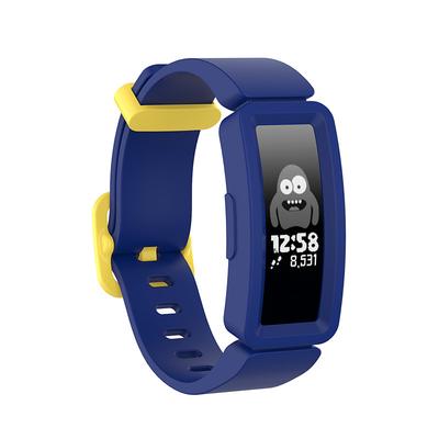 Watch Band for Fitbit Ace 2 Silicone Replacement Strap with Case Soft Breathable Sport Band Wristband