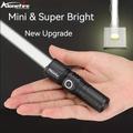 Zoom White Beam Light Long Distance Lighting Mini Flashlight Type-C Usb Rechargeable Portable Pocket Torch for Home Outdoor