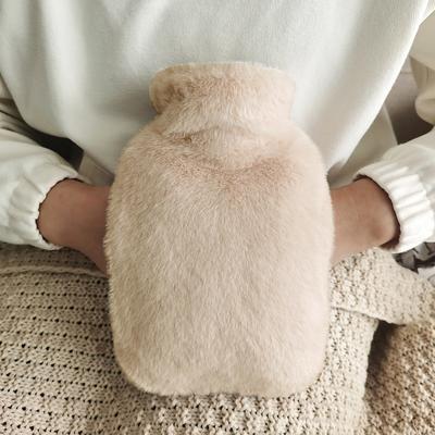 Hot Water Bottle Hot Water Bag With Plush Cover 1 Liter For Cramps, Pain Relief, Removable Hot Cold Pack Hot Water Bed Warmer