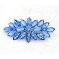 ever faith wedding corsage jewelry navy blue marquise austrian crystal booming flower brooch for women fashion