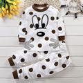 Toddler Boys 2 Pieces Pajama Set Long Sleeve AB022 AB01 AB04 Animal Cartoon Crewneck Spring Fall Daily Home 3-7 Years