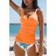 Women's Swimwear Tankini 2 Piece Normal Swimsuit 2 Piece Solid Color Beach Wear Summer Bathing Suits