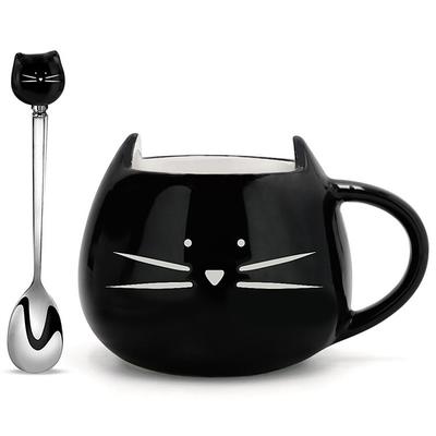 Little Black Cat Mug Nordic Creative Cute Ceramic Cup Coffee Cup Couple Water Cup