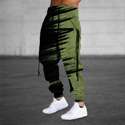 Christmas Brushstrokes Mens Graphic Pants Casual Sports Outdoor Black Cotton Graffiti Sweatpants Joggers Trousers Drawstring Side Pockets Elastic Waist Prints Comfort Breathable Daily Blend