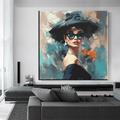 Hand Painted Wall ArtAudrey Hepburn Original Abstract Oil Painting on Canvas Modern Contemporary Art Home Decoration ready to hang or canvas