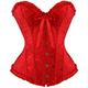 Corset Women's Plus Size Corsets Corsets Country Sexy Lady Sweetheart Tummy Control Push Up Jacquard Jacquard Abstract Flower Hook Eye Lace Up Nylon Polyester / Cotton Christmas Wedding Special