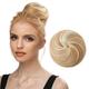 Black Hair Bun Hair Pieces for Women Girls Lady Drawstring Fake Ballet Bun Extensions Synthetic Updo Donut Chignon One Piece