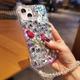Phone Case Luxury Bling Diamond Phone Case for iPhone15 14 Pro Max Transparent Rhinestone Gir's Rose Cases for iPhone 15 14 13 Pro Max