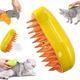 Cat Steam Brush Steamy Cat Brush with Leave-On Essence Cat Steamy Brush for Cat Multifunctional Cat Steamer Brush Cat Grooming Brush Pet Hair Removal Comb for Cat and Dog