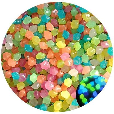 500PCS Garden Decoration Pebbles, Glow in The Dark Luminous Stones, Decorative Pebbles for Outdoor, Fish Tank, and Aquarium Decor