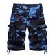 Men's Cargo Shorts Hiking Shorts Leg Drawstring Multi Pocket Multiple Pockets Camouflage Breathable Outdoor Knee Length Casual Daily Streetwear Stylish Black Green Camouflage Blue Micro-elastic