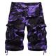 Men's Cargo Shorts Hiking Shorts Leg Drawstring Multi Pocket Multiple Pockets Camouflage Breathable Outdoor Knee Length Casual Daily Streetwear Stylish Black Green Camouflage Blue Micro-elastic