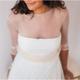 Women's Wrap Bolero Voiles Sheers Bridal Sun Protection 3/4 Length Sleeve Tulle Wedding Wraps With Bandage For Wedding All Seasons