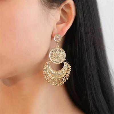 1 Pair Alloy Bohemian SunMoon Earrings For Women's Daily Festival Prom Date Beach