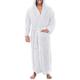 Men's Pajamas Robe Bathrobe Bath Gown 1 pcs Plain Stylish Casual Comfort Home Daily Bed Fleece Comfort Warm Hoodie Long Sleeve Pocket Fall Winter White Wine