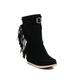 Women's Boots Suede Shoes Plus Size Party Outdoor Work Solid Color Mid Calf Boots Winter Tassel Flat Heel Vintage Fashion Casual Faux Suede Loafer Black Brown Gray