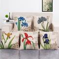 Set of 5 Decorative Pillow Covers for Couch, Sofa, or Bed Modern Quality Design Leaves Floral Country Cotton / Faux Linen Throw Pillow Cover for Sofa Couch Bed Chair