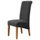 Velvet Plush Dining Chair Covers, Stretch Chair Cover Black, Spandex High Back Chair Protector Seat Slipcover with Elastic Band for Dining Room,Wedding