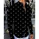 Men's Shirt Graphic Shirt Polka Dot Turndown Black 3D Print Outdoor Street Long Sleeve Button-Down Print Clothing Apparel Fashion Designer Casual Comfortable / Summer / Spring / Summer